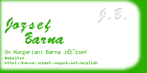 jozsef barna business card